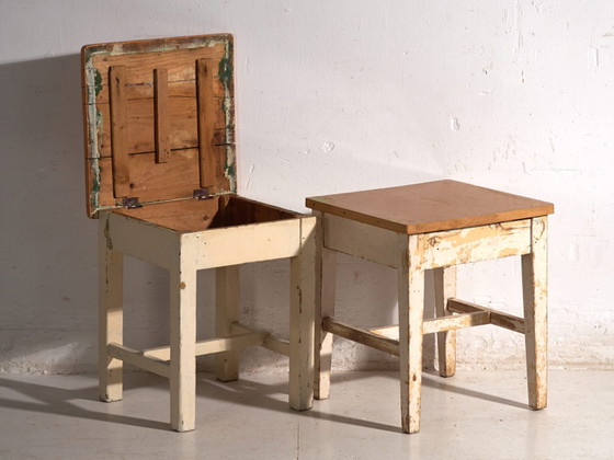Tables de nuit antiques en bois de pin – Europe Centrale, circa 1940 #13 – Rustic (photo 26 of 40)