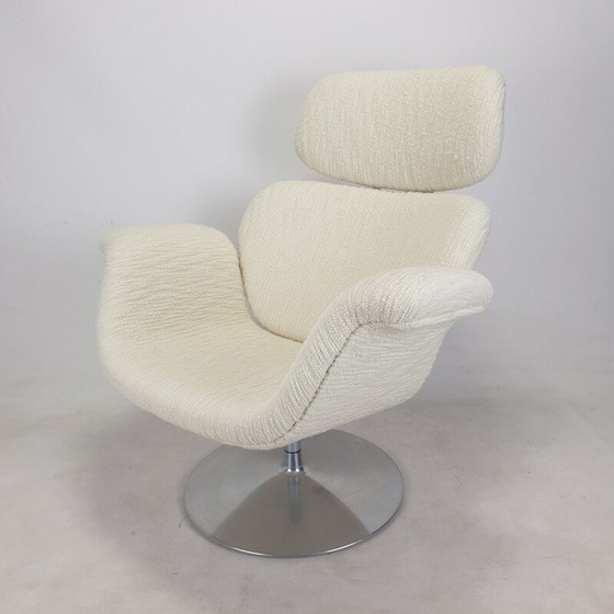 Image 1 of Vintage Tulip fauteuil en voetenbank van Pierre Paulin voor Artifort, jaren 1980