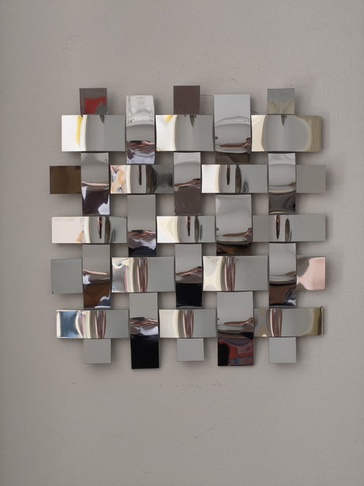 Miroir en aluminium tissé