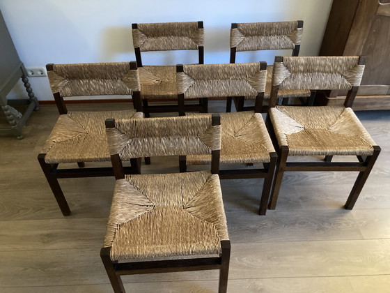 Image 1 of Eetkamerset tafel en zes stoelen Spectrum