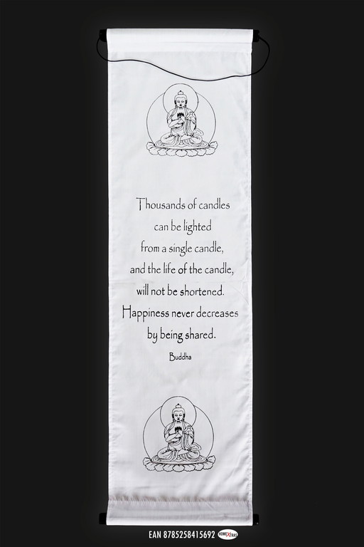 Buddha, A Unique Wall Decoration Or Meditation Banner, With a Philosophy of Life Statement