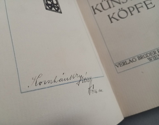 Image 1 of Los hermanos Goncourt - Künstler Köpfe, portada de Josef Hoffmann, 1910 Verlag Brüder Rosenbaum, Viena