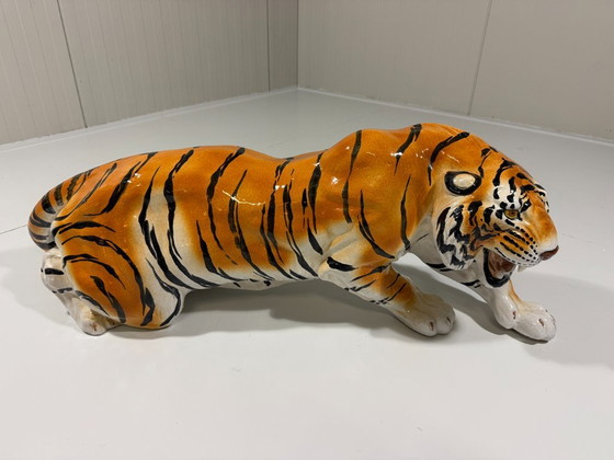 Großer Keramik-Tiger Italien 1970er – Dekorative Objekte, Ceramic (photo 11 of 21)