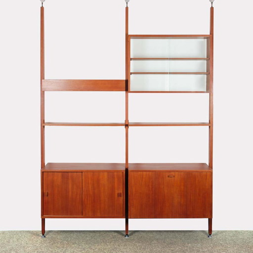 Vintage wooden wall unit from the 1960s