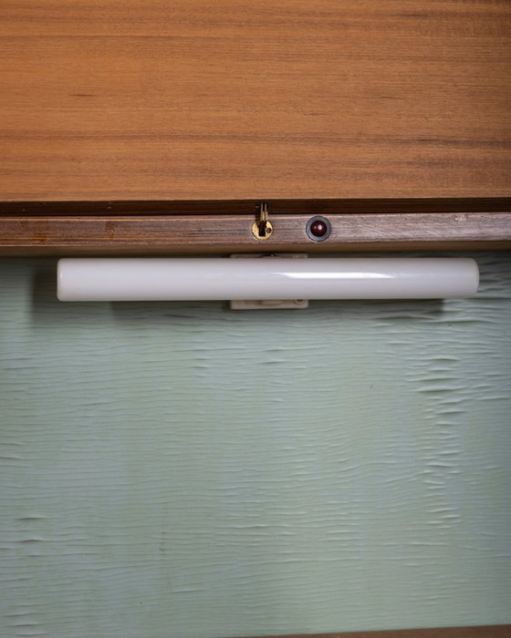 Image 1 of VINTAGE 1960s WOODEN SIDEBOARD WITH BAR COMPARTMENT, ITALIAN DESIGN