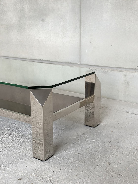 Vintage Coffeetable by Belgochrom – Tavolini da caffè, Chrome, Glass (photo 4 of 8)