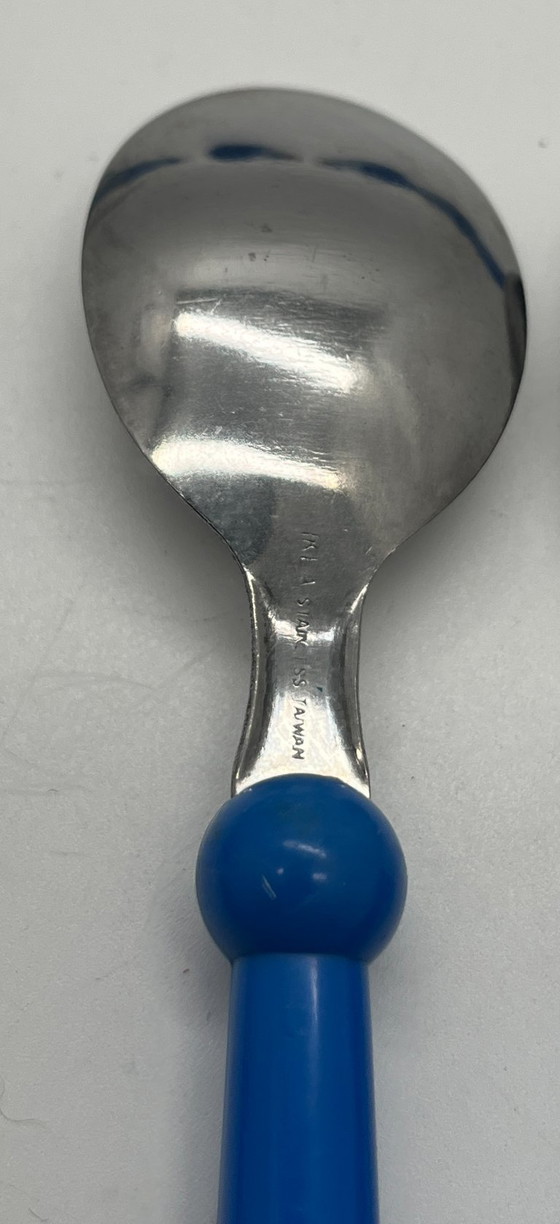 Image 1 of Ensemble de couverts IKEA « Grammatik » – 23 pièces – bleu – vintage des années 1990