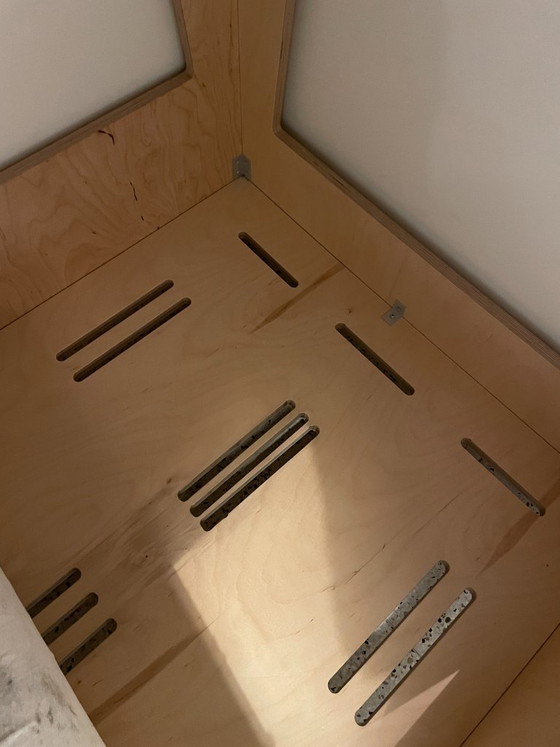 Lit superposé design unique en contreplaqué de bouleau, design propre, Lits 1 personne, Bois, Beige (photo 10 sur 11)