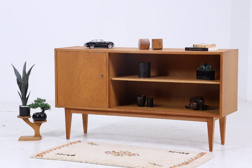 Hellerau 602 / M Sideboard 60s | Mid - Century Drawers Sideboard Cabinet Light Oak Franz Ehrlich Design 70s #06-32
