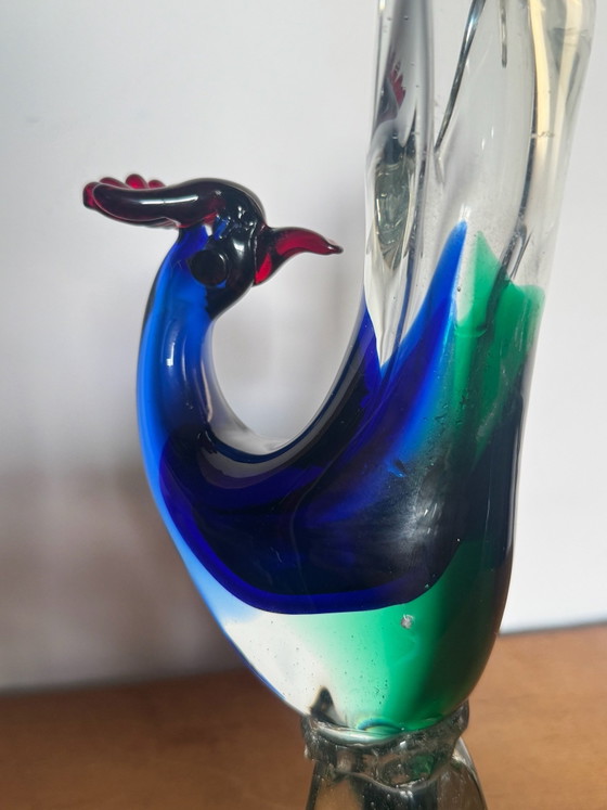 Vintage Murano Sommerso Glass Bird – Vases, Murano Glass (photo 10 of 11)