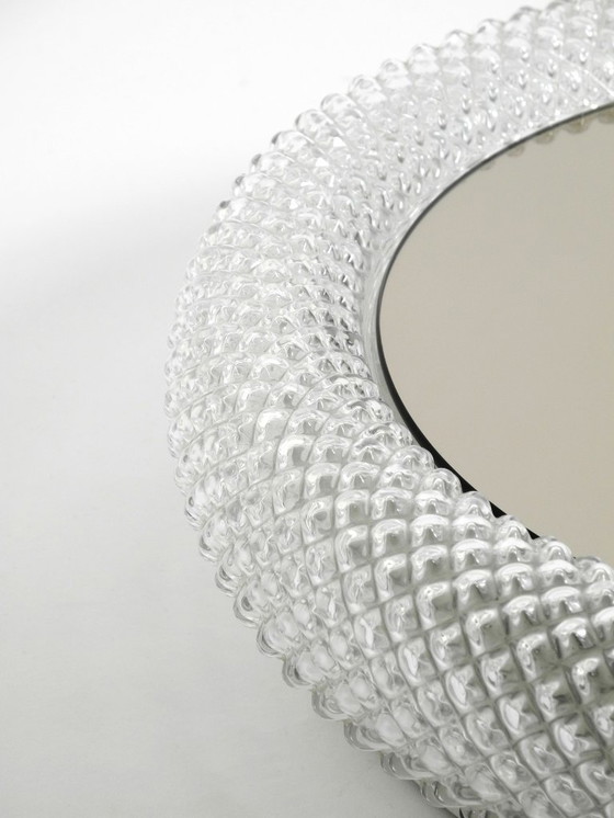 Image 1 of Stunning 1960s illuminated Limburg crystal glass wall mirror
