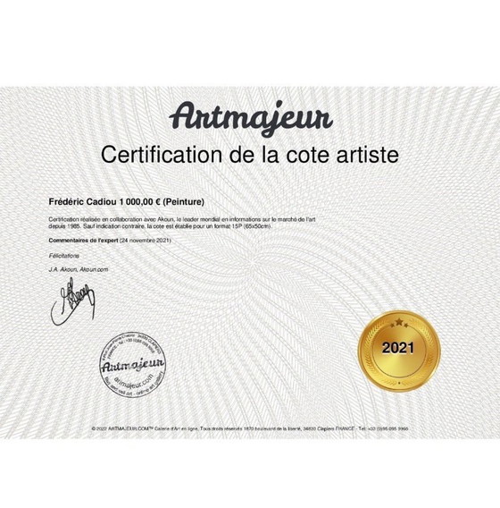 Image 1 of Acrylique au couteau sur papier naturel.  Format 30x21 cm