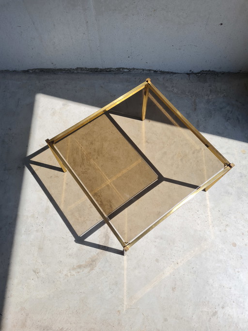 Magnifique table basse en laiton - DBGM - Vintage Design