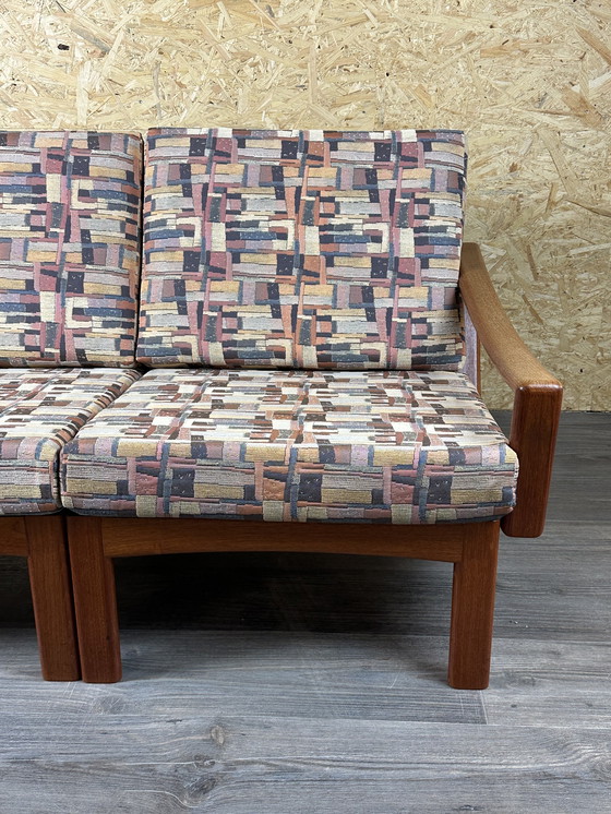 Image 1 of 60s 70s teak couch sofa 2-seater by Glostrup Møbelfabrik Denmark Design