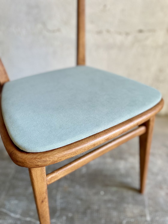 Image 1 of 4 chaises vintage scandinave bois - années 60/70