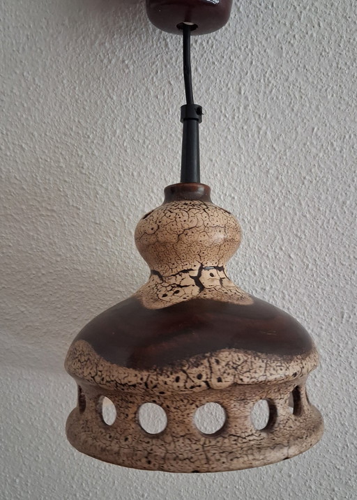 Lampada a sospensione in ceramica Fatlava, stile brutalista