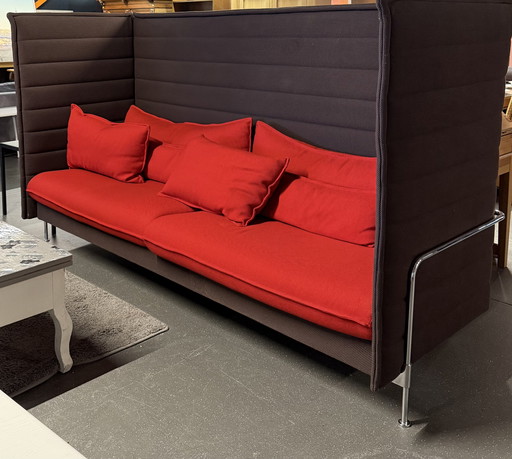 Banco de 3 granos con respaldo alto Vitra Alcova