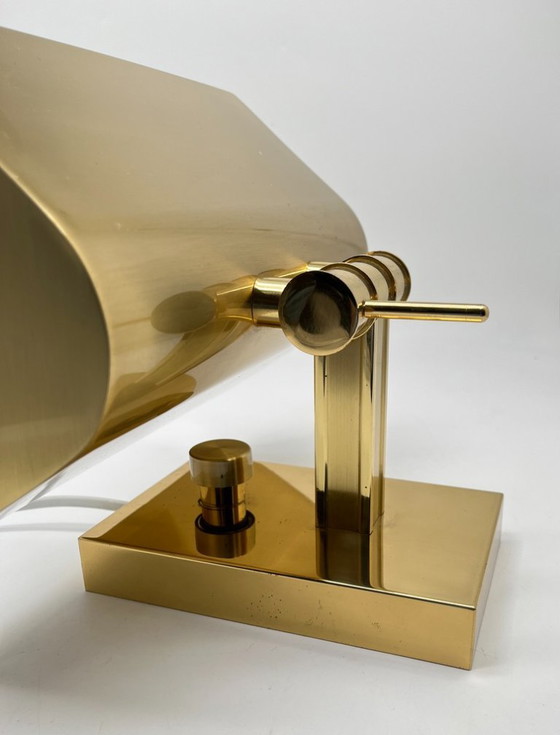 Vintage Postmodern Wall Light 1980s – Gold – Dimmable – 180° Rotatable – Metal (photo 9 of 22)