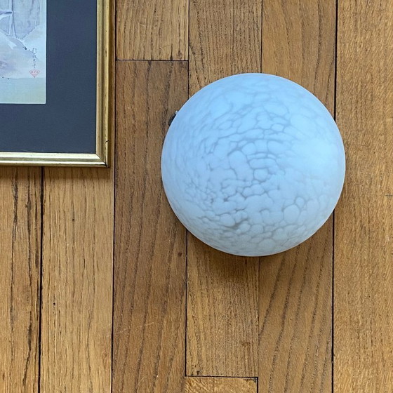 Image 1 of Clichy white glass wall/ceiling light