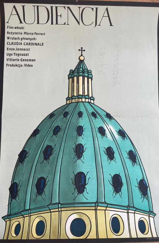J.Flisak (1930-2008),  L'udienza, ZGK zam. 1554/3/73, Printed 1973