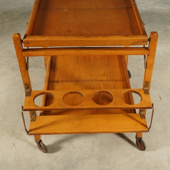 Vintage trolley – serving trolley – bar trolley – 1960s – Bar carts, Brass, Wood (photo 6 of 15)