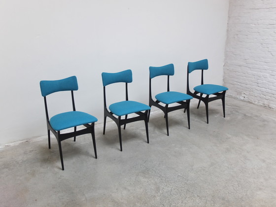 Image 1 of 4 'S3' Eetkamerstoelen van Alfed Hendrickx voor Belform, 1950