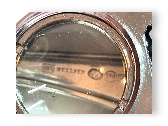 Image 1 of Antieke Duitse taartvorken van Wellner, daterend uit het begin van de 20e eeuw (ca. 1910-1930), in originele kist.