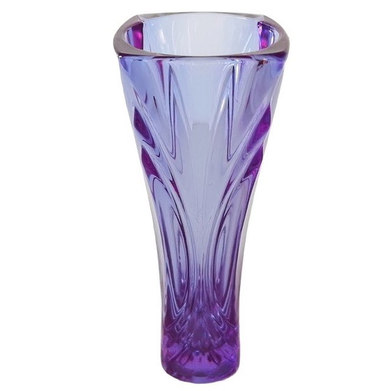 Image 1 of Vaso vintage in neodimio alessandrite Cristal d'Arques, colore viola, anni '70