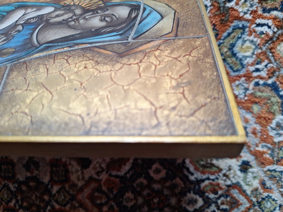 Image 1 of Opaline object Mary with baby Jesus