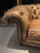 Antique Chesterfield Sofa cognac brown leather