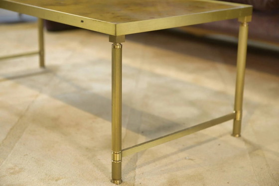 Neoklassisches Couchtisch-Set mit 2 Beistelltischen, Spiegelglas, 1980er Jahre. – Couchtische, Kristall (photo 6 of 13)