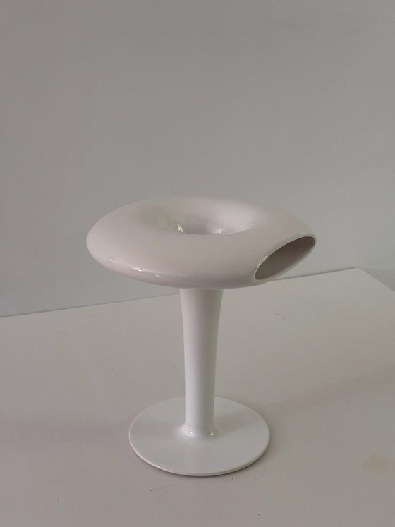 Image 1 of Marc Newson Sci-Fi Vase for Cor Unum, 1993, White Glazed Ceramic, New in Original Box, Signed