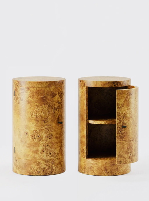Zeldzame Lemon Furniture Nachtkastjes Constant Van Burl By Yaniv Chen – Brass, Wood