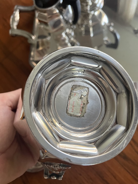 Image 1 of Service à café Art déco en métal argenté Christofle 