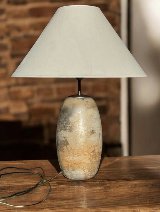 🏺 Lampe de table en verre d'art grand format rare | Jean-Noël Bouillet | Taille XL | Années 1980-1990 – tafellampen, Glass