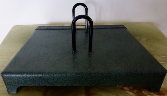 Image 1 of Set da ufficio/scrivania vintage in pelle da 4 pezzi.