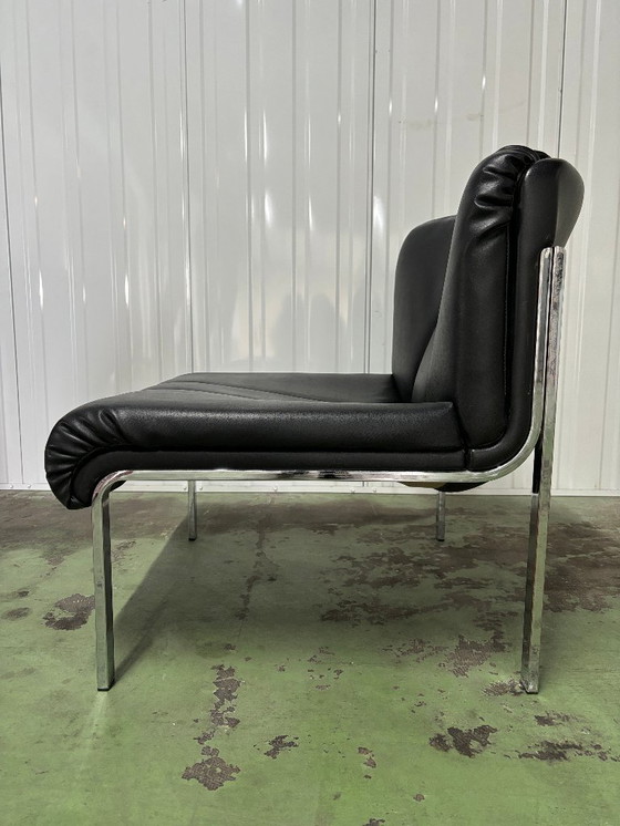 Image 1 of Leather Lounge Chair by Hans Eichenberger for Girsberger, 1960
