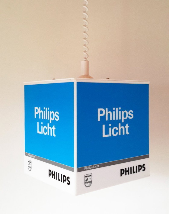 Image 1 of Plafonnier vintage unique / enseigne lumineuse Philips des années 1970