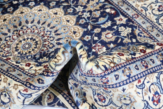 Image 1 of Alfombra persa original anudada a mano Nain 9 LA Fine con seda 190 x 128 cm Top condition