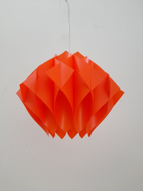 Image 1 of Petite suspension origami orange Zicoli 1970s