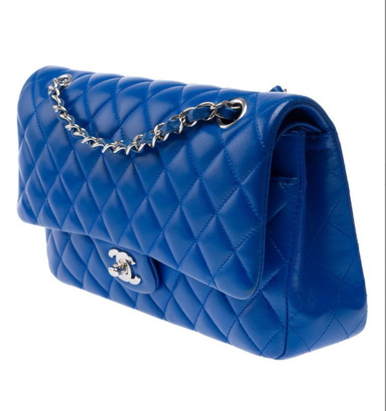 Image 1 of Borsa CHANEL Timeless/Classique in Cuir Bleu - 103333