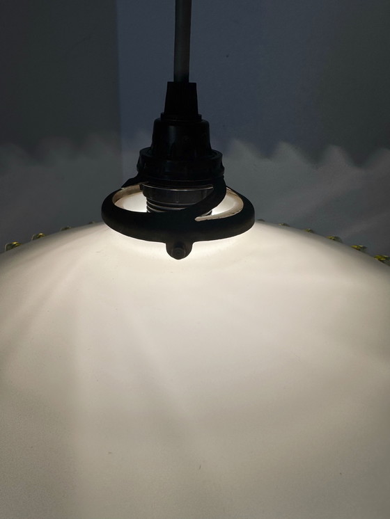 Image 1 of Antique opaline ouraline galette chandelier