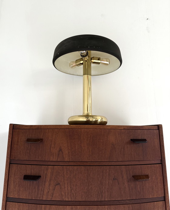 Image 1 of 2x messing tafellamp, Heinz Fw Stahl, Hillebrand '70