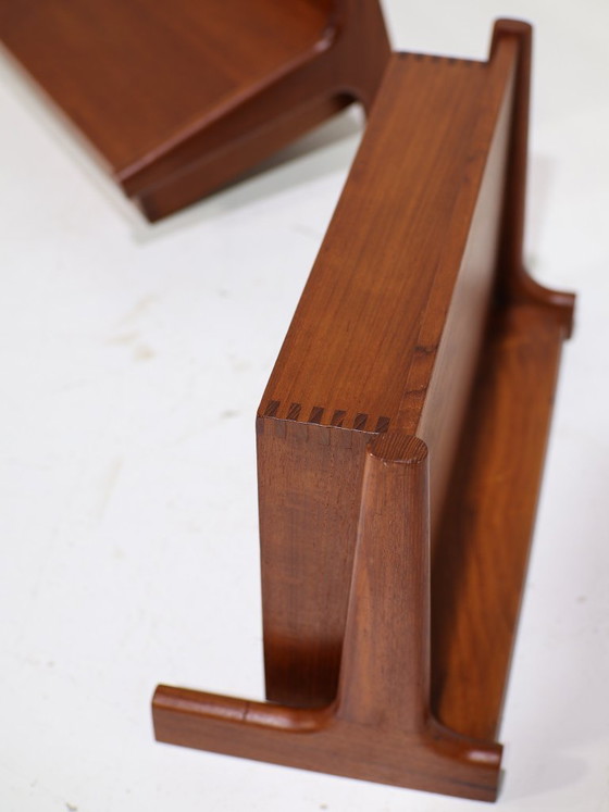 Image 1 of Set di comodini sospesi di Kai Kristiansen, in teak, stile vintage danese.