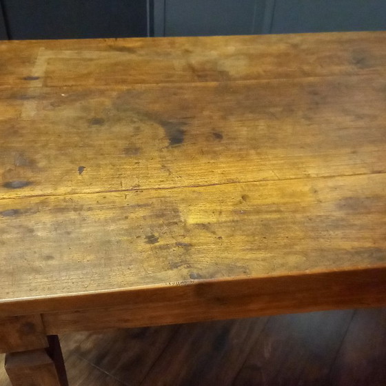 Dining table, Side table Antique French farmhouse table made of fruitwood (photo 11 of 16)