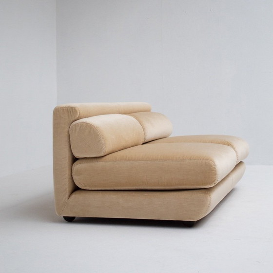 Image 1 of 2-Seater Sofa in Beige Velvet