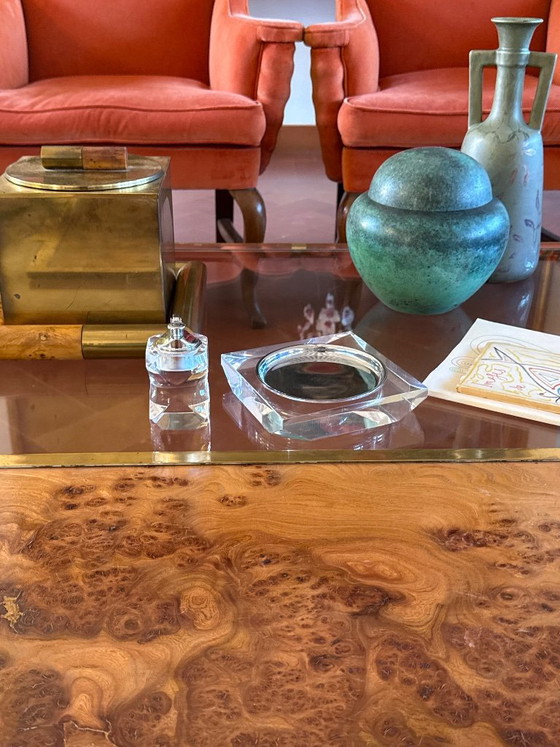 Set da fumo Hollywood Regency in Lucite, Italia 1970, Oggetti decorativi, Plexiglass, Trasparente (foto 10 di 10)