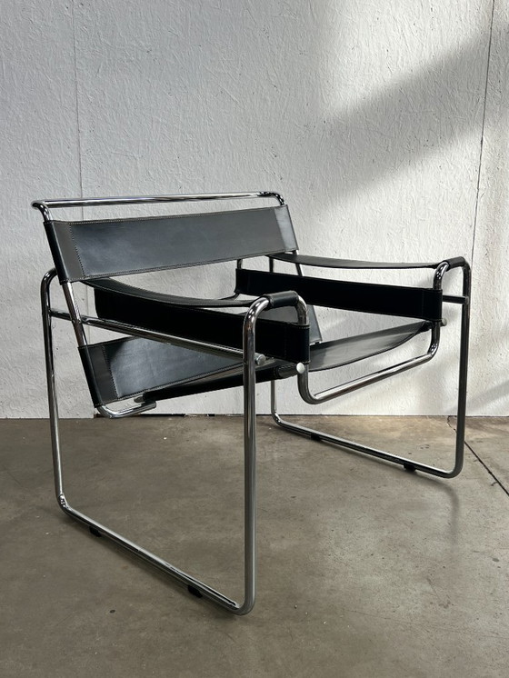 Image 1 of Vintage Wassily Stijl Stoel / Fauteuil , 1980's
