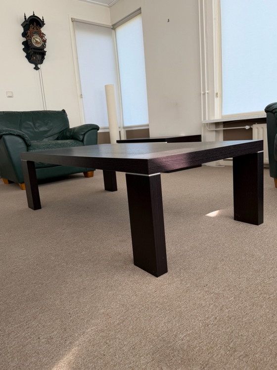 Wenge Rectangular Coffee Table – Metal, Wood (photo 3 of 8)