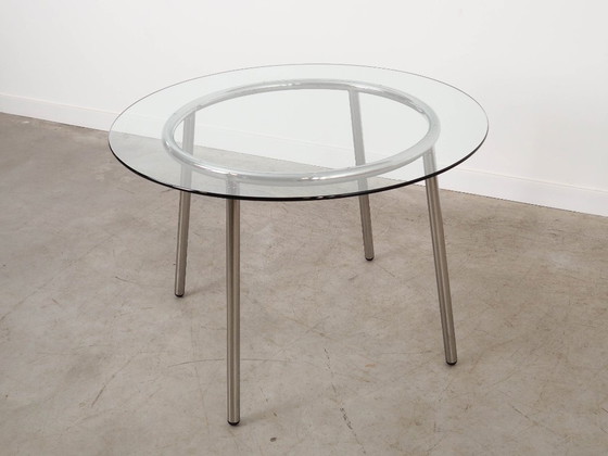 Image 1 of Mesa de cristal, diseño italiano, década de 1980, fabricada en Italia.